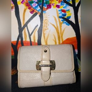 REHAB LV Cream Leather Wallet